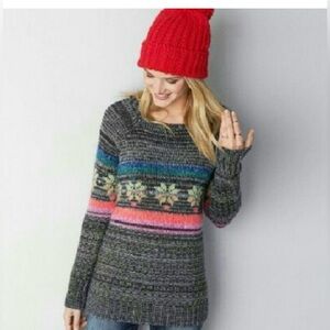 American Eagle Outfitters Fair Isle Nordic Cozy Winter Knit Jegging Sweater